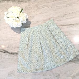 Prim + Larkin Jacquard Green and Cream Skirt